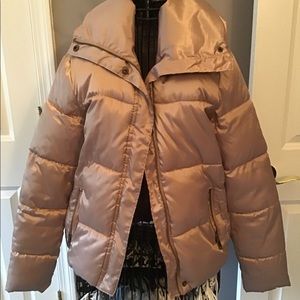 Rose gold puffer jacket